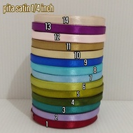 Ribbon satin - Small ribbon 1/ 4" (0.6 cm)