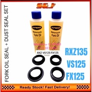 RXZ 135 VS125 FX125 Fork Oil Seal 30 40.5 10. 5 & Dust Seal (30.40.105)Fork Oil (170ML)