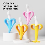 Baby teether stick banana gum baby silicone chewable adhesive toothbrush toy Le4 over 6 months old