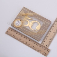 ☇Golden Wedding Party Giveaway Gold 50 Metal Bottle Opener 50th Anniversary Birthday Souvenir FXDDd