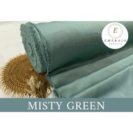 grosir satin velvet premium grade a ( 1 roll ) - misty green 1 roll ( 45 m )