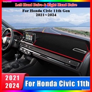 Car Dashboard Cover For Honda Civic 11th Gen Type R FL5 2021 2022 2023 2024 Instrument Desk Sun Shad