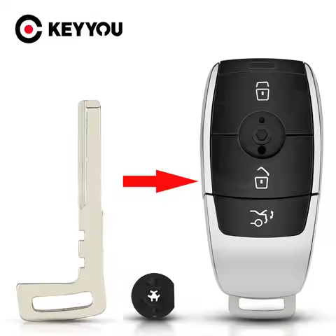 KEYYOU Replacement Remote Smart Key Blade For Mercedes Benz Key Shell Case Cover C200L E300L S320 E 