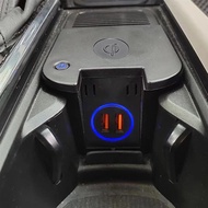 HHGT ที่ชาร์จไร้สายสำหรับรถยนต์ A13F-1 ชิ้น ชาร์จเร็วด้วยการเหนี่ยวนำ สีดำ ABS สำหรับ Volvo XC60 S90