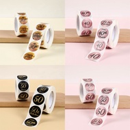 30th/40th/50th Themed Birthday Stickers 500pcs Pink Gold Black Happy Birthday Stickers Birthday Gift