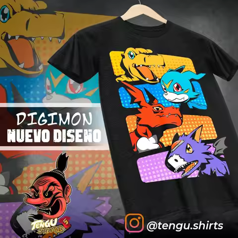 V-mon Agumon Guilmon Agumon Adventure T-shirt Digimon Anime Tee
