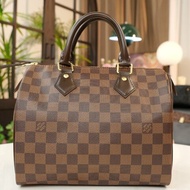 LOUIS VUITTON Speedy 25 N41365 Damier Ebene 棋盤格手提包｜閒置A級成色