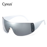 [ใหม่] Cyxus Y2K แว่นกันแดดแฟชั่นสำหรับผู้หญิงสาวชิ้นเดียว Aviator แว่นกันแดดกรอบใหญ่แว่นกันแดดที่ไม