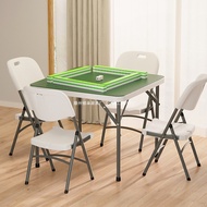 ST-🚤Foldable Table Square Mahjong Table Household Simple Square Dining Table Outdoor Portable Small Square Table Dining