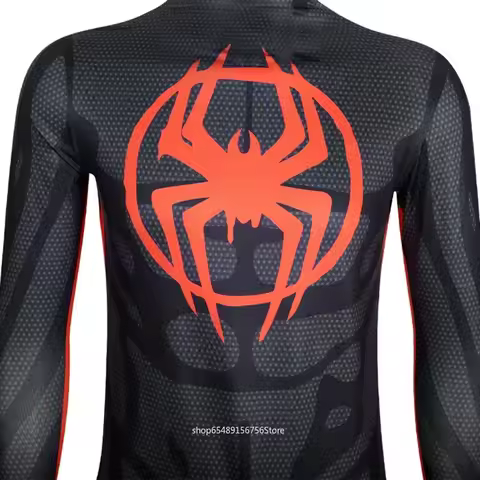 DY20 SpidSuffolk Miles Morales Cosplay Costume for Children and Adults, Battery Suit, Miles Morales,