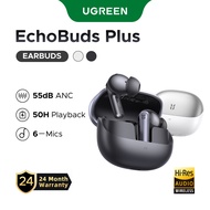 UGREEN EchoBuds Plus Earbuds 55dB Adaptive ANC 50H Playback Headsets 6-microphone AI Call Support Du