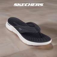 Skechers Women GOwalk Flex Impress Walking Sandals - 141445-BKW Memory Foam Kasut Slipar Slipper, Ca