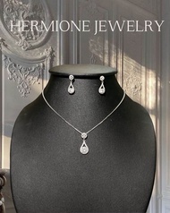 ชุดเซตรุ่น Raindrop - เงินแท้ 92.5 ชุบทองคำขาวเกรดพรีเมี่ยม เพชรสวิส100 Hermione Jewelry