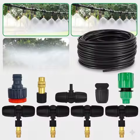 Automatic 5-20m Garden Irrigation System Spray Cooling Kit Watering Sprinkler For Potted Plants Outd