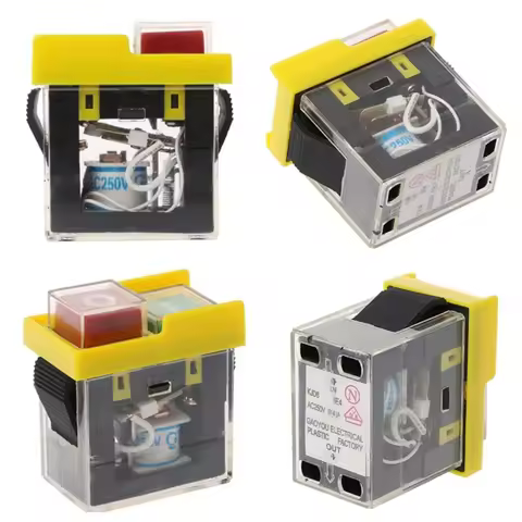250V Electromagnetic Switches Waterproof Magnetic Start Button Power-Off Protections Self-Locking Sw