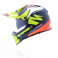 Mũ bảo hiểm Fullface Dual Sport LS2 PIONEER MX436 - BLACK YELLOW ORANGE