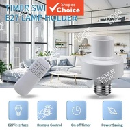 RF 433MHz Remote Control LED Bulb Smart Timer Lamp Holder 100-265V ON Off Light Bulb Base Socket E27