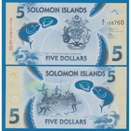 所罗门群岛 Solomon Islands 5 Dollars（2022 Year） UNC Real Note