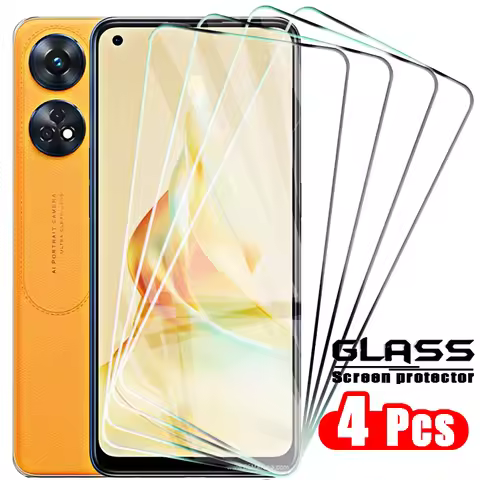 4Pcs for OPPO Reno 8T Glass for Reno 8T 8 7 6 5 4 Pro Lite Tempered Glass Full Protective Screen Pro