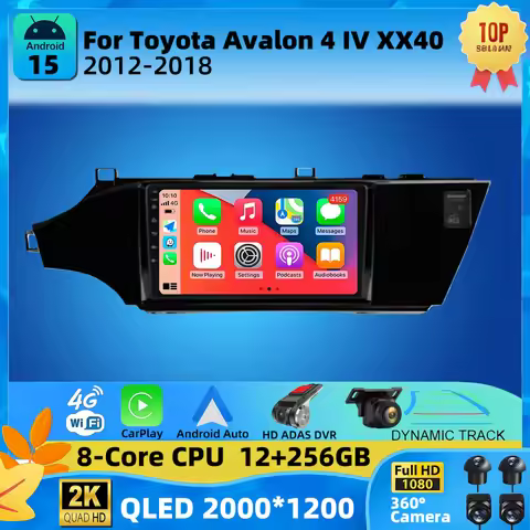 Android 15 For Toyota Avalon 4 IV XX40 2012-2018 Car Auto Carplay Screen Radio Automotivo Bluetooth 