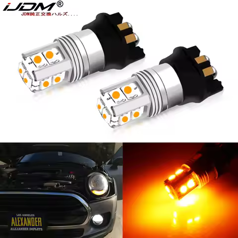 iJDM Amber Error Free PWY24W LED Bulbs For Audi A3 A4 A5 Q3 BMW i3 MINI Cooper F55 F56 Mercedes GLK 