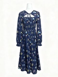 99%New 日本直送 可愛貓咪圖案連身裙 free size