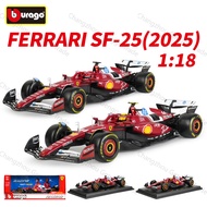 Bburago 1:18 Ferrari SF25 2025 #16 #44 F1 Racing Formula Car Static Diecast Alloy Model Car