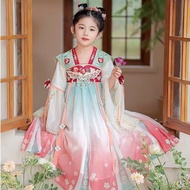 Girls Hanfu Ancient Style Super Fairy Ancient Costume Tang Suit Breast-length Baby 2024 New Style Ch
