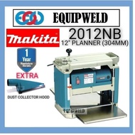 MAKITA 2012NB TABLE PLANNER 12" 403MM 1650W BENCH TOP POWER WOOD PLANNER 1.5MM + DUST HOOD (193036-7)