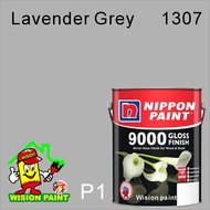 1307 LAVENDER GREY ( 1L ) 9000 GLOSS FINISH NIPPON PAINT WOOD AND METAL