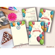 50 Birthday, first birthday, first month invitations DQ-2051-A shaped like balloons