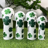 Golf Wood Cover Simple Lucky Four-leaf Clover No. 1 Fairway Wood Cover Ball Head Protective Cover (G