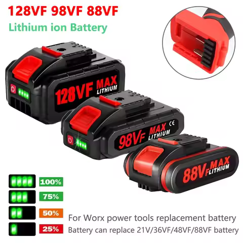 128VF 98VF 88VF Rechargeable Lithium Ion Battery for Electric Wrench Chainsaw Cordless Reciprocating