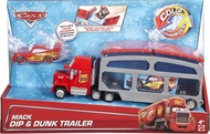 Mattel Disney and Pixar Cars Mack Toy Truck & Lightning McQueen Color-Change Car, Dip & Dunk Trailer
