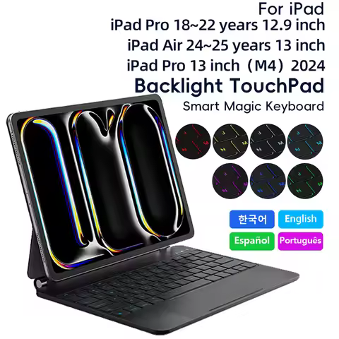 Magic Keyboard for iPad Pro 12.9 inch 2018-2022 Case for iPad Air 13 inch for iPad Pro 13（M4）2024 Ge