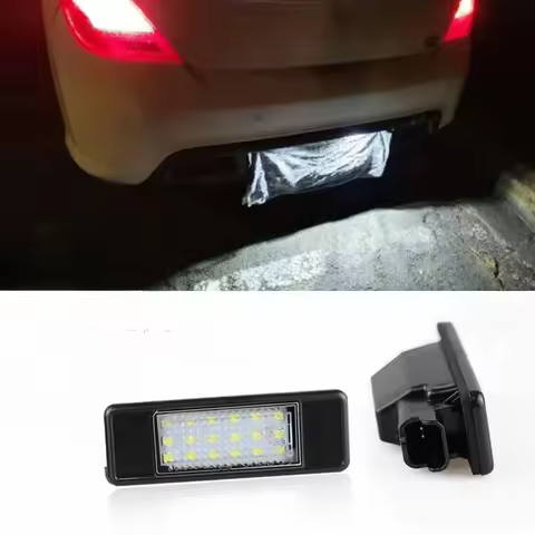 Car LED Number License Plate Light Lamp Canbus DC 12V for Peugeot 106 1007 207 307 308 406 508 for C