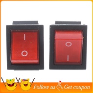 16A/250VAC 20A/125VAC Red Indicator Light 4 Pin ON/OFF DPST Rocker Switch 2 Pcs