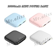 【Ready Stock】 Mini Powerbank 2000mAh With LED Lights Ultra Thin Large Capacity Powerbank