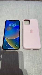 iPhone 11 Pro 256gb white silver 256 with free Apple pink case