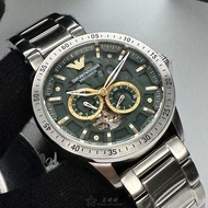 ARMANI手錶,編號AR00057,44mm銀錶殼,銀色錶帶款