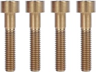 UHDFBDHF 4PCS Titanium Bolt Ti Screw M6x10 16 18 20 25 30 35mm Column Allen Hex Bolt (Gold, M6x30mm)