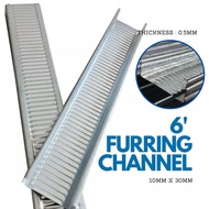 6’ Furring Channel / C channel (Ceiling) Galvanized Steel Besi Siling Gantung Besi Ceiling Gantung Besi Gantung