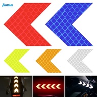 10Pcs/Set Arrow Shape Car Reflective Sticker Decals Rear Bumper Sticker Warning Tapes Night Safe Auto Styling Accessories