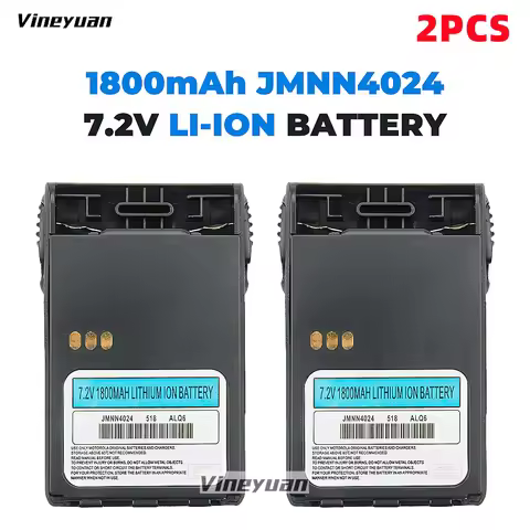 2PCS 7.2v 1800mAh JMNN4023 JMNN4024 Li-Ion Two-Way Radio Battery for Motorola GL2000 GP328 Plus GP32