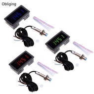 BLING 4 Digital Tachometer RPM Blue LED Proximity Switch Sensor NPN 10-9999RPM