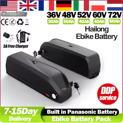 Hailong 48v 13s5p E Bike Akku 20/30/40ah 72V Lithium Battery 52v Electric Bicycle Aostirmotor S07-b 