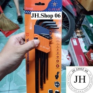 Gstar black steel 9-piece ball head hexagon set (1.5 - 10mm) [JH Shop 06]