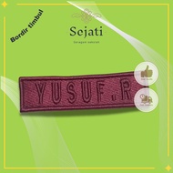 True Collection Uniform - Custom Embossed Name Embroidery Bed Bet/ Embroidered Bedge/ Size 11 x 3 cm