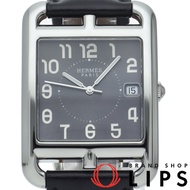นาฬิกาผู้ชาย Hermes Cape Cod Quartz CC1.810 พร้อมกล่อง SS/หนัง สภาพสวยผ่านการขัดเงาแล้ว 【มือสอง】