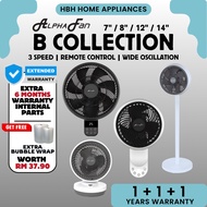 【BEST SELLER🔥】ALPHA Motto WF B32 WF B31 Wall Fan SF B22 DC Motor Stand Fan 7 Blades 10 Speed Remote 
